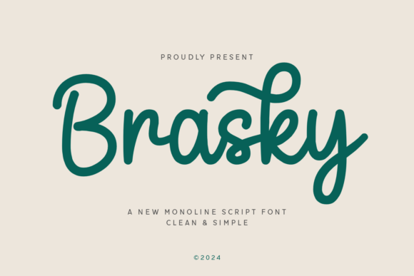 Brasky: The Modern Monoline Script for Clean, Elegant Design