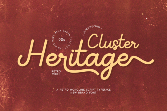 Cluster Heritage: A Modern Retro Script with Timeless Grace