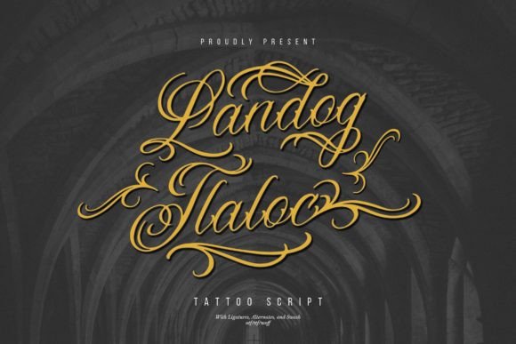 Landog Tlaloc: A Modern Tattoo Script for Bold Branding