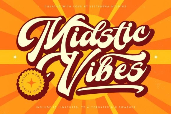 Midstic Vibes: A Modern Bold Retro Script for Luxury Projects