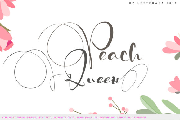 Peach Queen: A Script Font That Radiates Creative Energy