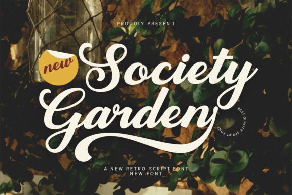 Society Garden: A Retro Script Font with Timeless Appeal