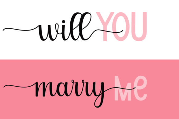 Will You Marry Me: A Sweet & Versatile Duo Font