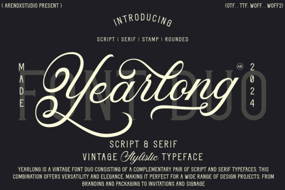 Yearlong: A Vintage Font Duo for Timeless Design